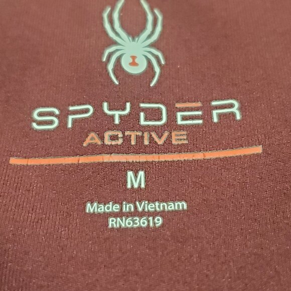 Spyder Active Maroon Cargo Pocket Leggings Womens Medium Polyester Spandex Blend - Picture 3 of 6